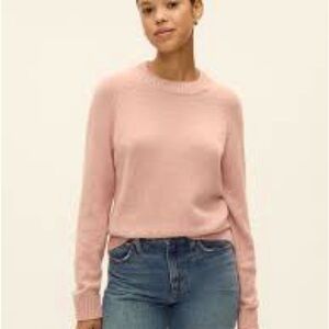 Tricot Crewneck Cozy Pink Sweater